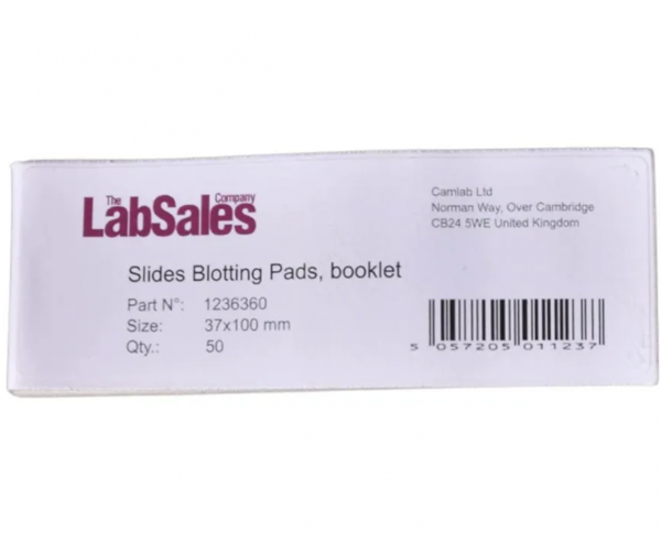 Labsales Microscope Slide Blotting Paper Booklet 37x100mm - 50 Sheets